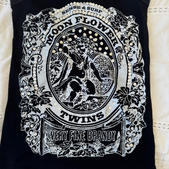 Y2K Black Graphic Grunge Tank Top - Picture 4 of 5